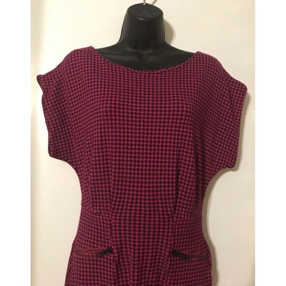 French Connection Mini Dress Houndstooth Print 4 - Picture 4 of 8